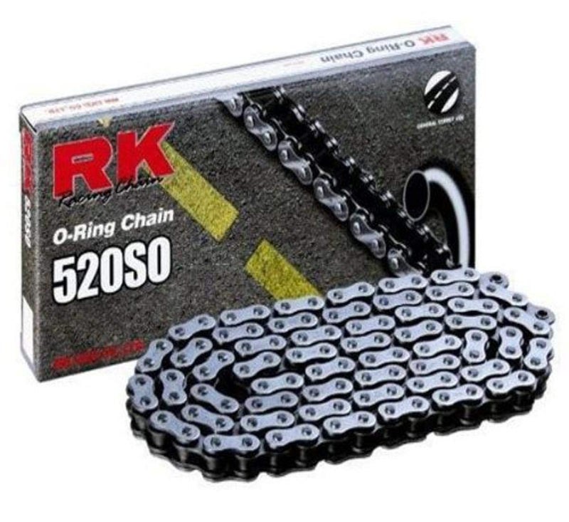 RK Racing Chain سلسلة RK Racing 520-SO-84 (سلسلة 520) فولاذية 84 حلقة تقليدية للشارع والطرق الوعرة مع وصلة توصيل - Image 1