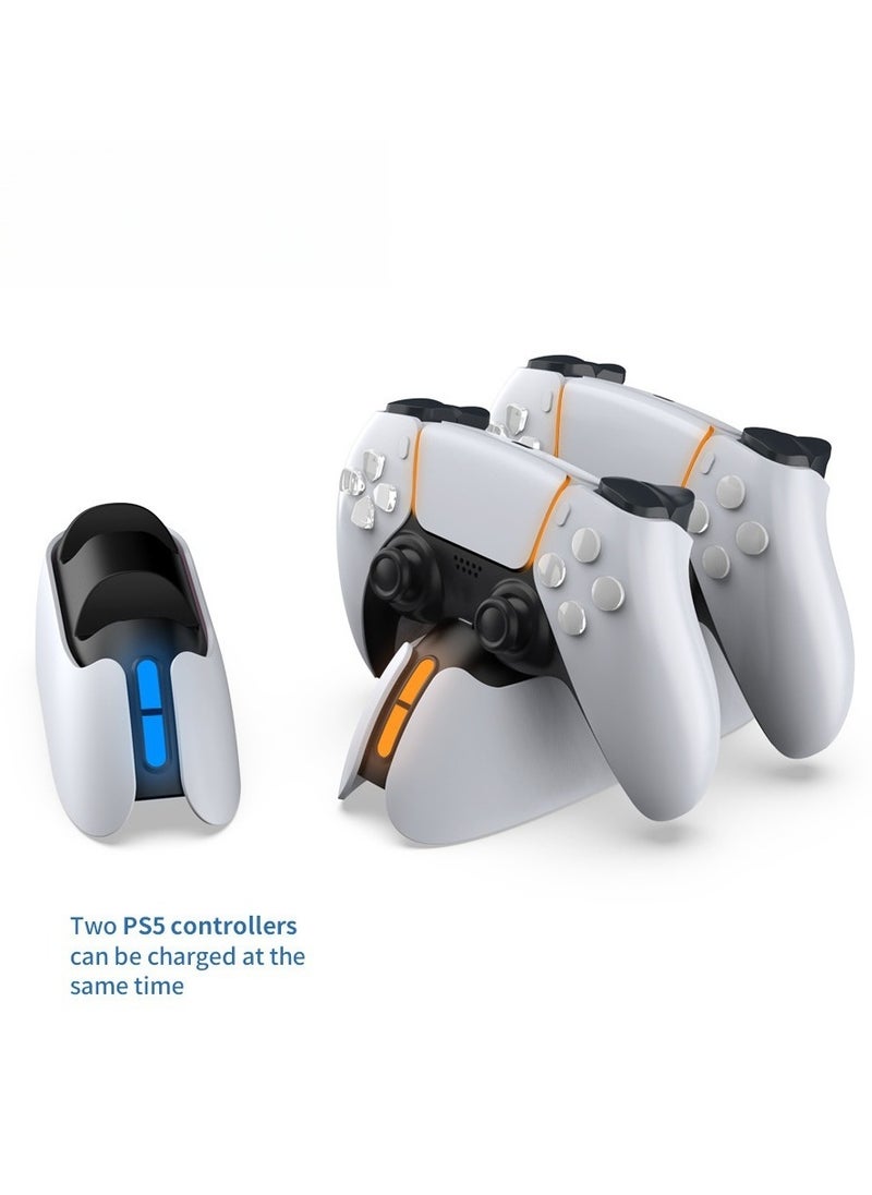 Generic Upgraded PS5 Controller Charger, Fast Charging Dualsense Charging Station for Dual Playstation 5 Controllers with LED Indicator, White  - Image 5