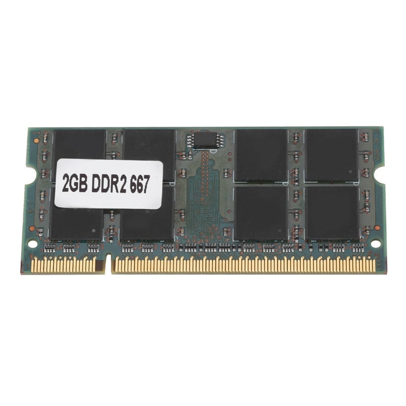 ذاكرة دفتر ملاحظات DDR2 بسعة 2 جيجابايت PC2-5300 بتردد 667 ميجاهرتز - ذاكرة وصول عشوائي عالية الأداء لأجهزة اللابتوب متوافقة مع لوحات أم من إنتل و AMD - Image 1