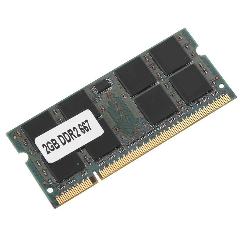 ذاكرة دفتر ملاحظات DDR2 بسعة 2 جيجابايت PC2-5300 بتردد 667 ميجاهرتز - ذاكرة وصول عشوائي عالية الأداء لأجهزة اللابتوب متوافقة مع لوحات أم من إنتل و AMD - Image 2