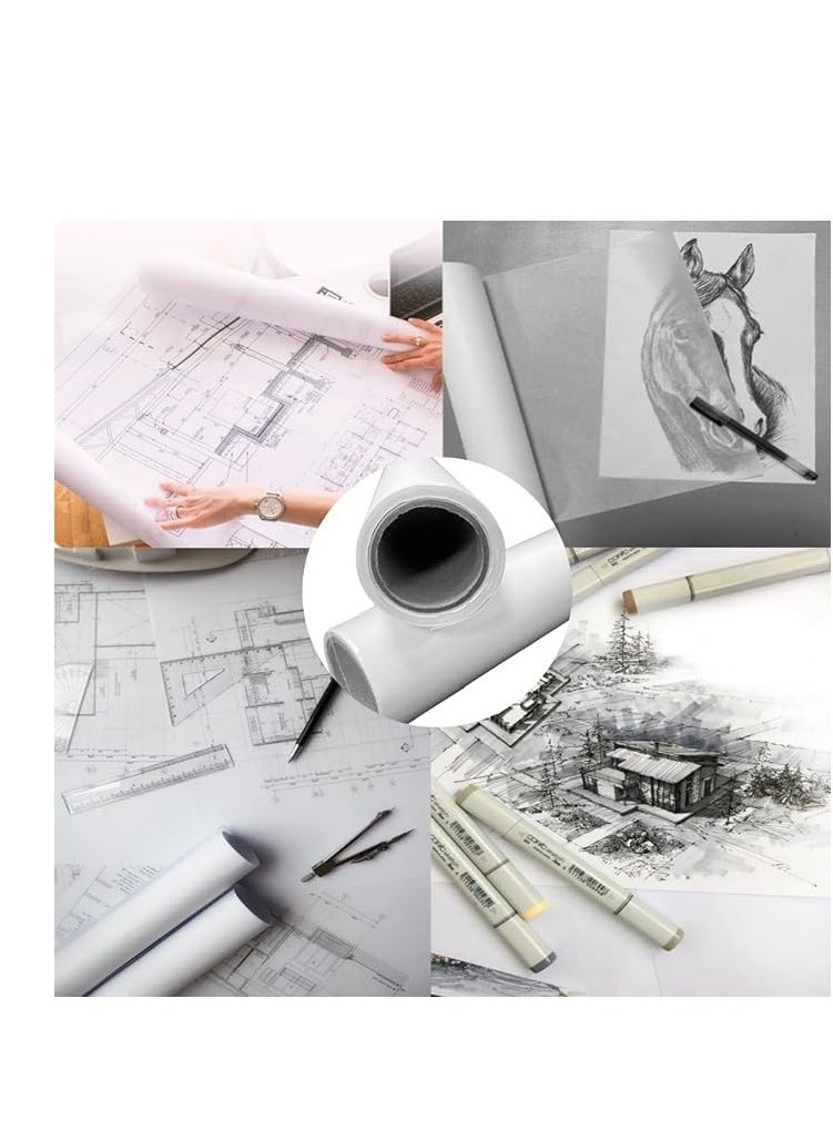 Generic - Sketch' Tracing & Sketching Roll-53gsm, White, 29.7cm x 20m LONG - Image 1