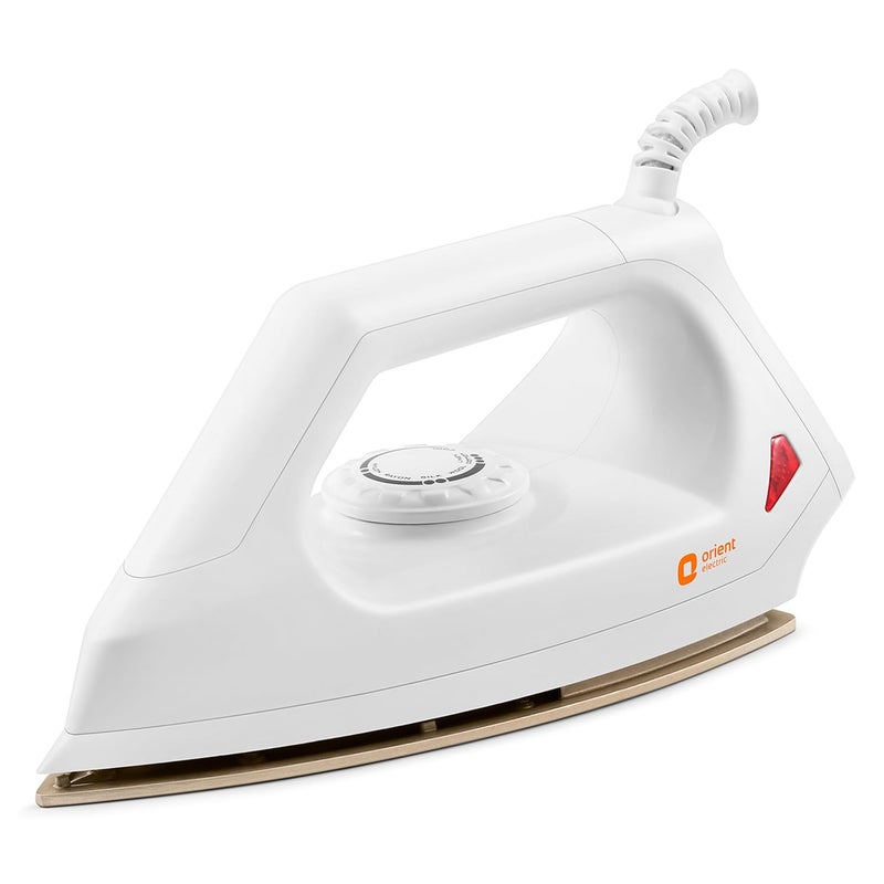 Orient Electric مكواة فابريسموث 1000 واط (ضغط) | طلاء غير لاصق من ويلبرجر | ترموستات بطبقة فضية | عنصر تسخين على شكل G | معتمد من ISI | ضمان استبدال لمدة عامين من أوريانت - Image 1