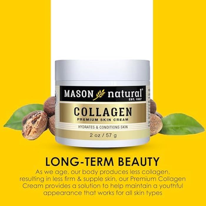 MASON NATURAL Collagen Premium Skin Cream, Women’s Anti,Aging Face & Body Daily Moisturizer for Hydration & Firmness, Pear Scent, 2 oz each (3 Pack) - Image 4