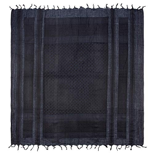 Mato & Hash Military Shemagh Tactical 100% Cotton Scarf Head Wrap - Blackout CA2100-2 - Image 4