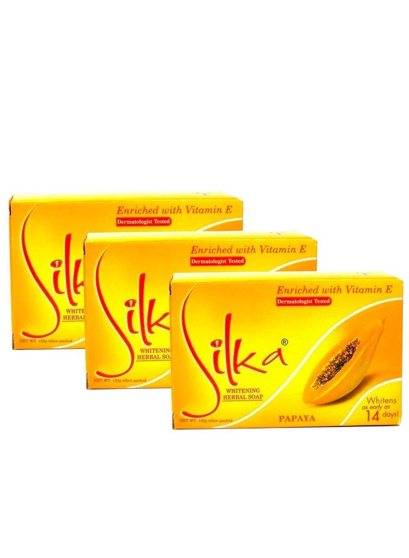 سيلكا صابون تبييض البابايا 3 × 90 جرام