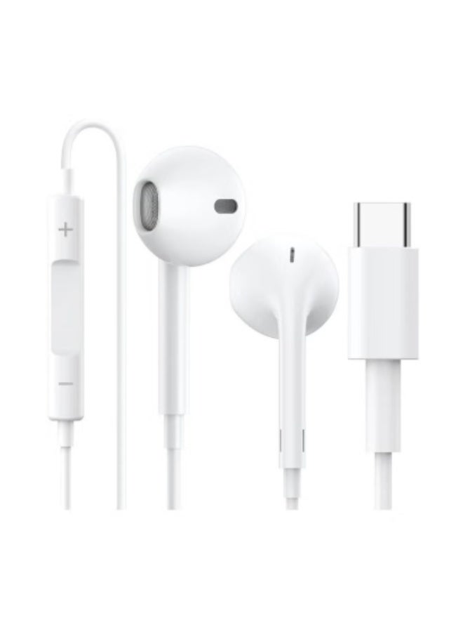 سماعات أذن كلاسيكية USB-C سماعة ستيريو صوتية سلكية مع ميكروفون تحكم في الصوت مقاومة للرياح لهونر AM33R متوافقة مع جميع أجهزة الهواتف المحمولة