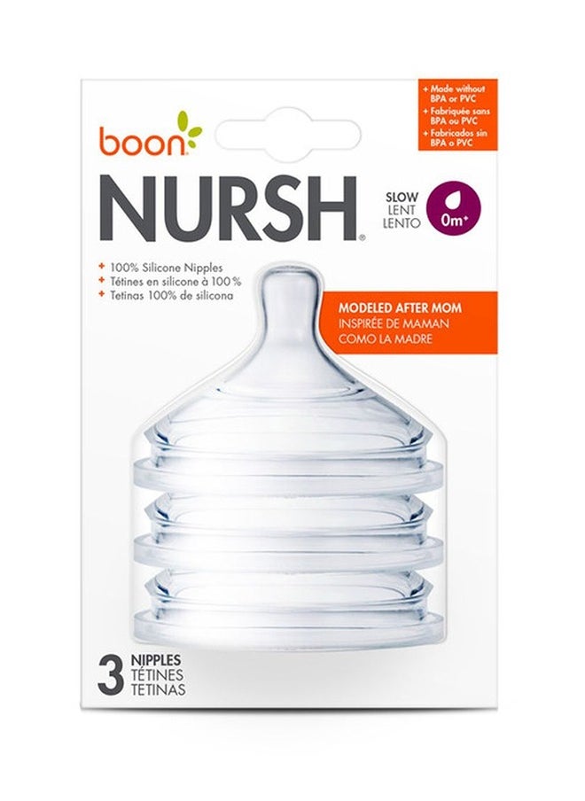 BOON - Nursh Nipples Slow 0m+ 3 Count - Image 1