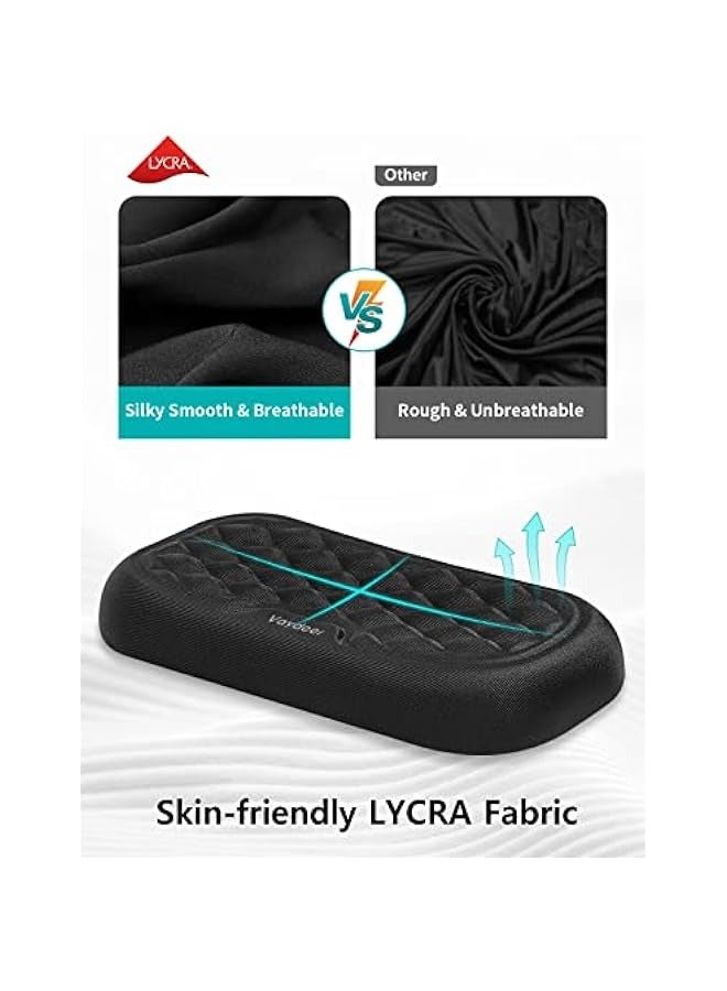 ANKOVO Keyboard Wrist Rest,Keyboard Pad Upgrade Enlarge Gel Memory Foam Set Keyboard Rest Cushion Support for Office, Computer Laptop Comfortable Lightweight for Easy Typing Pain Relief  - Image 4