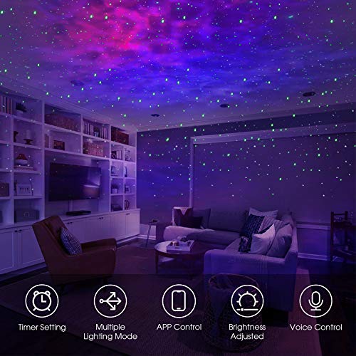 Panamalar Smart Star Projector, WiFi Galaxy Light Projector Nebula Cloud Projector with APP Control,Timer,Alexa Voice Control, Starry Sky Projector Night Light for Bedroom Kids Party Gift - Image 2
