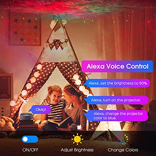 Panamalar Smart Star Projector, WiFi Galaxy Light Projector Nebula Cloud Projector with APP Control,Timer,Alexa Voice Control, Starry Sky Projector Night Light for Bedroom Kids Party Gift - Image 4