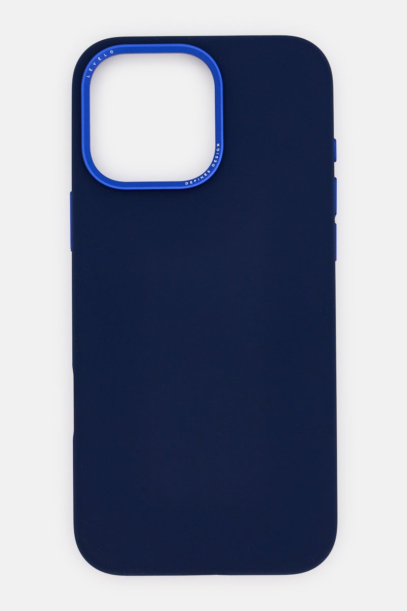 LEVELO iPhone 16 Pro Max Iris Magsafe Silicone Protective Case, Navy - Image 1