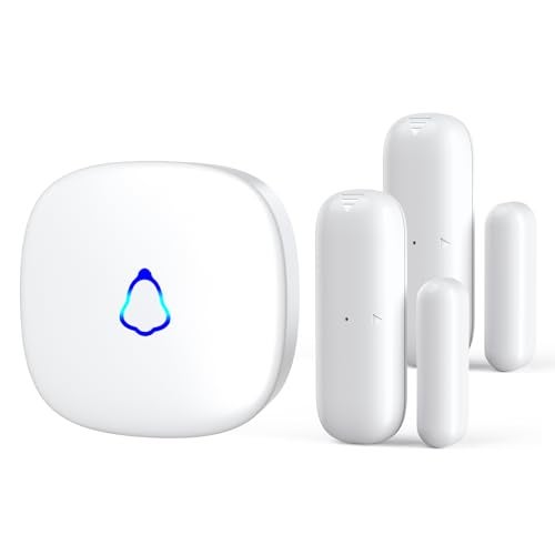 METAK Door Chime Wireless Door Open Contact Sensor Alarm with 500 FT Range 58 Chimes and 5 Volume Levels for BusinessStoreHomeOffice When Entering 2 Transmitters 1 Plugin Receiver - Image 1