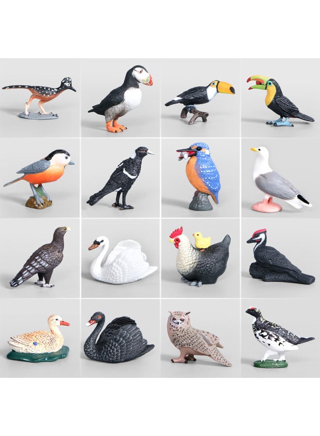 Simulation Wildlife Model Birds Cockatoo Plastic Solid Children's Toys Science And Education Micro Landscape Ornaments-Color:HS-127-2346 - Image 2