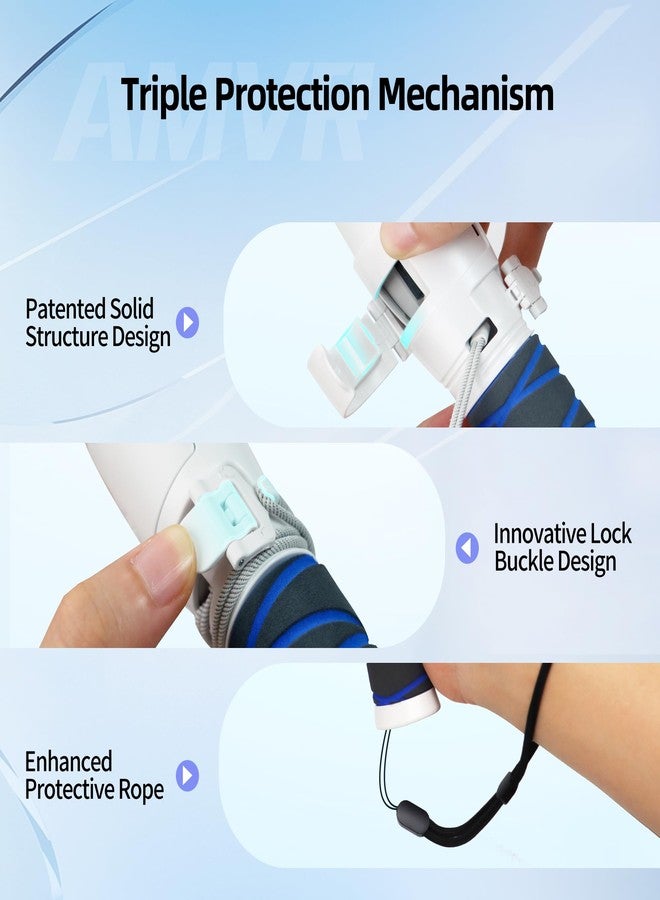 AMVR 3-in-1 Handle Attachment Compatible with Meta/Oculus Quest 3 Accessories,Beat Saber Handles,VR Gorilla Tag Long Arms Extension Grip,for Q3 Golf Club Attachment,VR Game(Not for Charging Dock) - Image 5