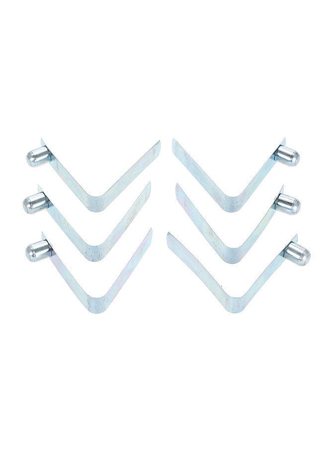Generic - 6pcs Kayak Paddle Spring Clips Tent Pole Clips Push Button Spring Snap Clip Locking Tube Pin 8mm single pin solid buttons - Image 1