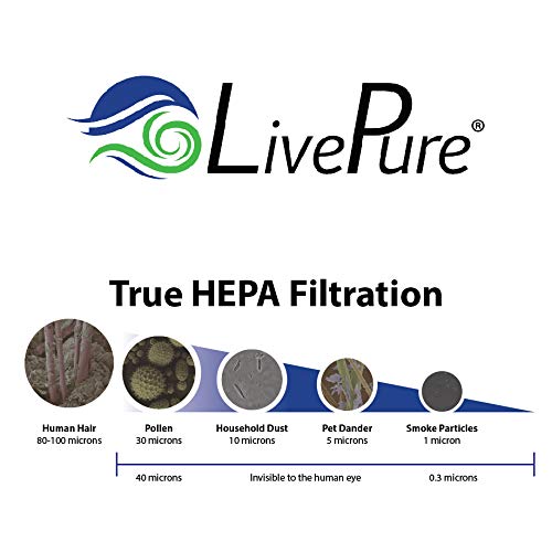 Live Pure LivePure True HEPA Replacement LP-HF250 Filter for Sierra Tall Tower Air Purifier LP250TH, LP250THP - Image 2