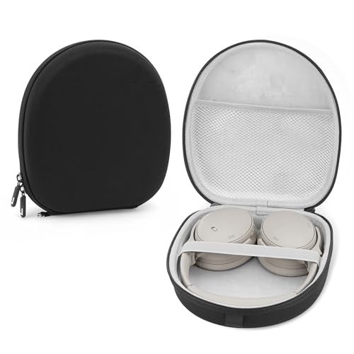 Linkidea Headphones Carrying Case Compatible with Bose QC Ultra, QC45, QC35II, QC35, QC25, QC3, QC2, QCSE Case, Protective Hard Shell Travel Bag with Cable, Charger Storage (Black) - Image 1