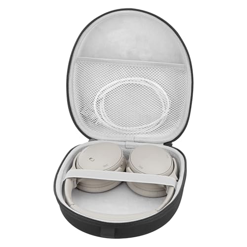 Linkidea Headphones Carrying Case Compatible with Bose QC Ultra, QC45, QC35II, QC35, QC25, QC3, QC2, QCSE Case, Protective Hard Shell Travel Bag with Cable, Charger Storage (Black) - Image 2