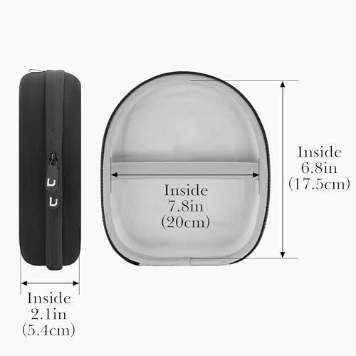 Linkidea Headphones Carrying Case Compatible with Bose QC Ultra, QC45, QC35II, QC35, QC25, QC3, QC2, QCSE Case, Protective Hard Shell Travel Bag with Cable, Charger Storage (Black) - Image 4