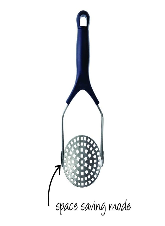 Anjali Stainless Steel Flexible Potato Masher Take Less Space, Gives a Good Grip for Vegetable Smasher, Boiled Potatoes, Pav Bhaji, Stuffed Paratha Silver, PM04 - Image 3