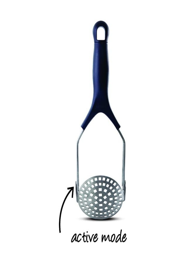 Anjali Stainless Steel Flexible Potato Masher Take Less Space, Gives a Good Grip for Vegetable Smasher, Boiled Potatoes, Pav Bhaji, Stuffed Paratha Silver, PM04 - Image 2