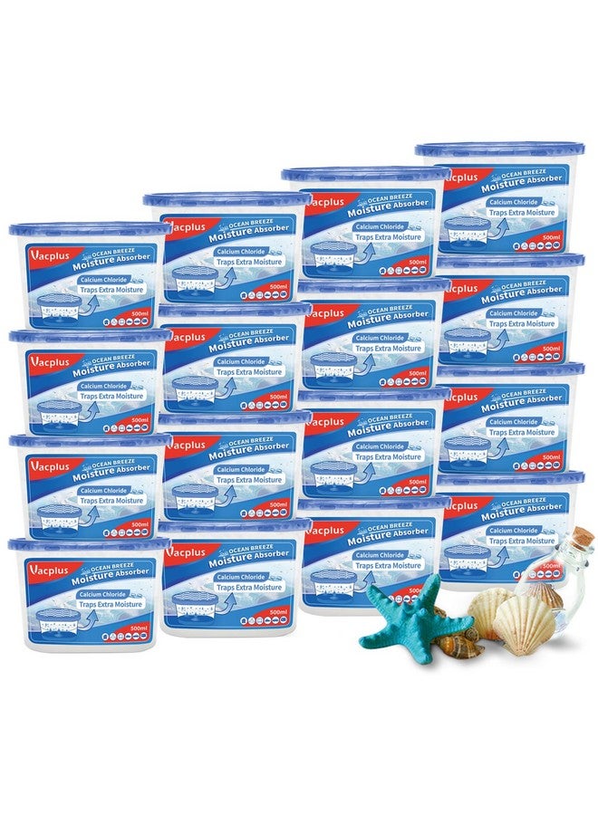 Vacplus Vacplus Moisture Absorbers 16 Pack, 10.5 Oz, Humidity Absorber Boxes Attracts Extra Moisture from Your Bathroom, Closet, Kitchen, Dehumidifier for Closet(Ocean Scent), Light blue 