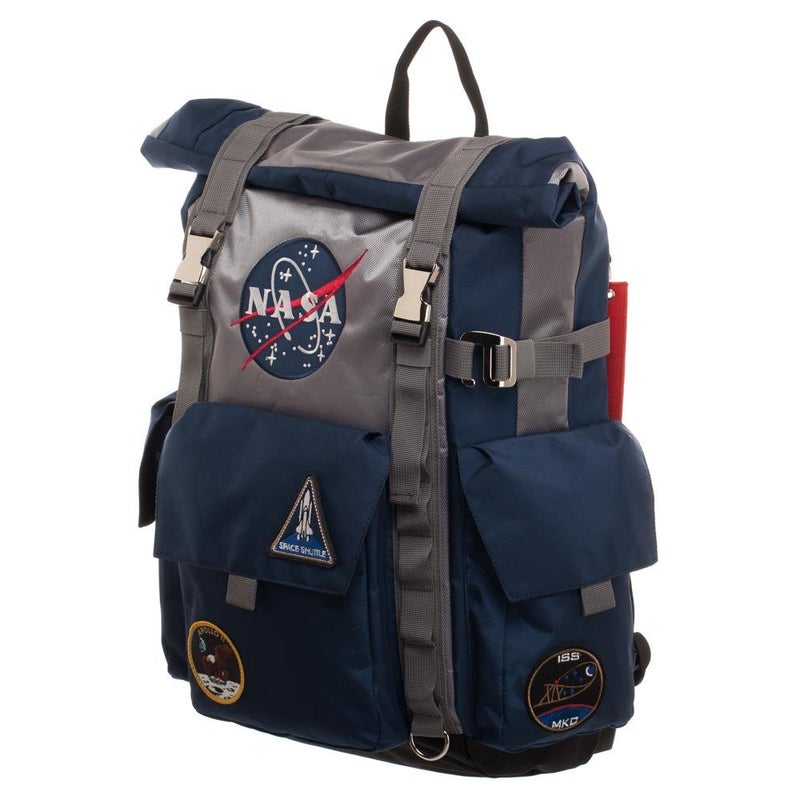 Bioworld NASA Backpack Roll Top Built Up Laptop Bag - Image 1
