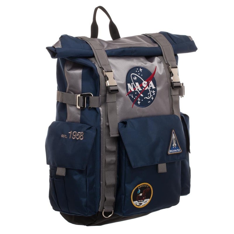 Bioworld NASA Backpack Roll Top Built Up Laptop Bag - Image 3