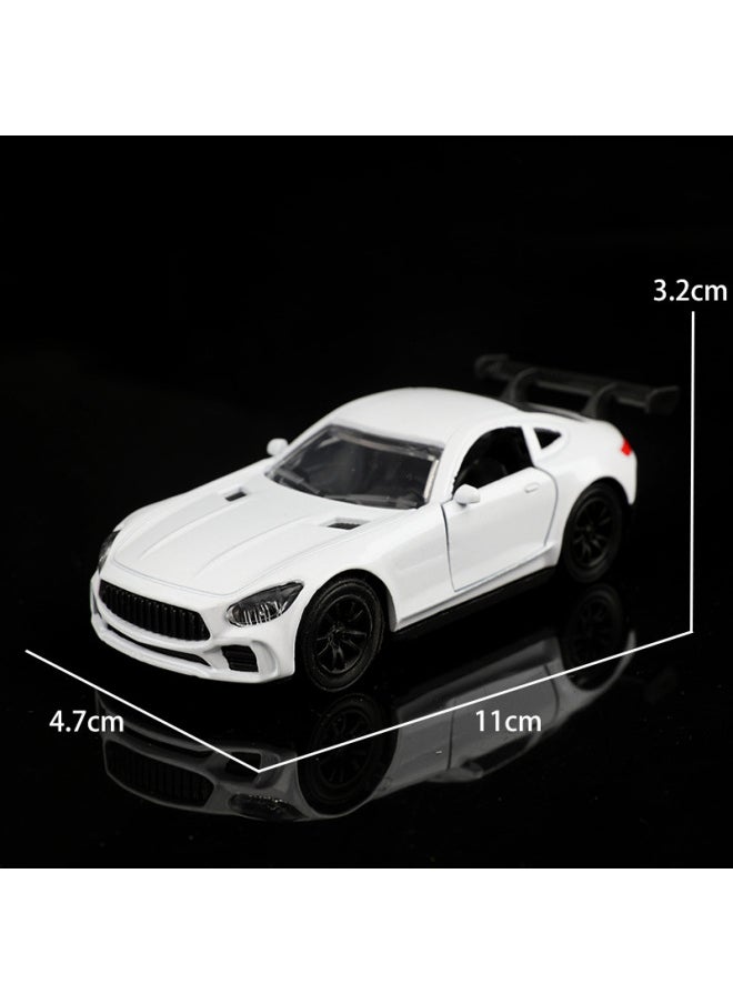 null - Bag 1:38 Retro Classic Classic Car Pickup Alloy Car Model Simulation Children's Toy Car Cross-border-Color:(bubble Bag) 1:38 Ben Gt White - Image 1