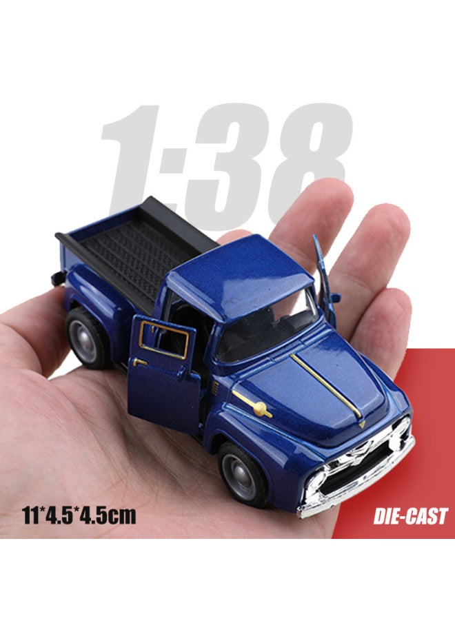 null - Bag 1:38 Retro Classic Classic Car Pickup Alloy Car Model Simulation Children's Toy Car Cross-border-Color:(bubble Bag) 1:38 Ben Gt White - Image 1