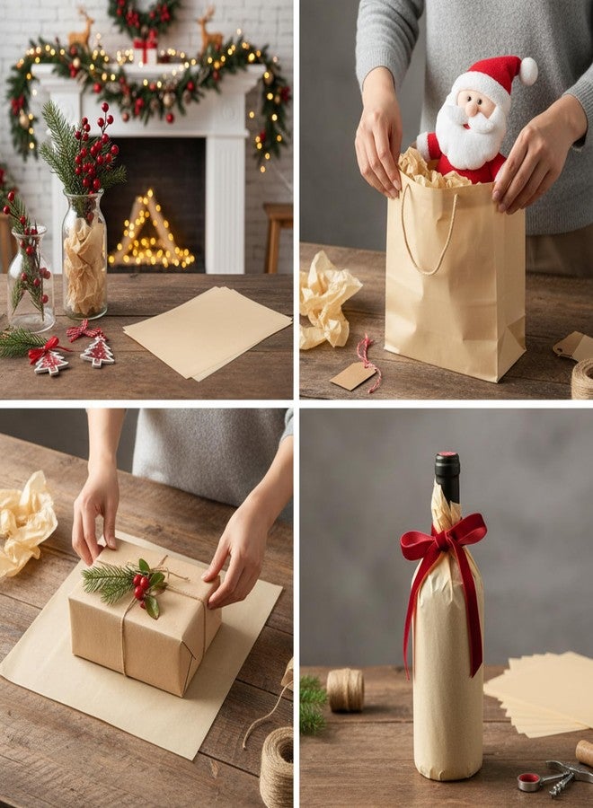 Qilery 500 Sheets Kraft Tissue Paper Bulk for Gift Bags 20 x 30 Inch Acid Free Wrapping Paper Sheets for Flower Wrapping, Wedding Decoration, DIY Crafts, Packing Supplies, Moving Shipping - Image 3