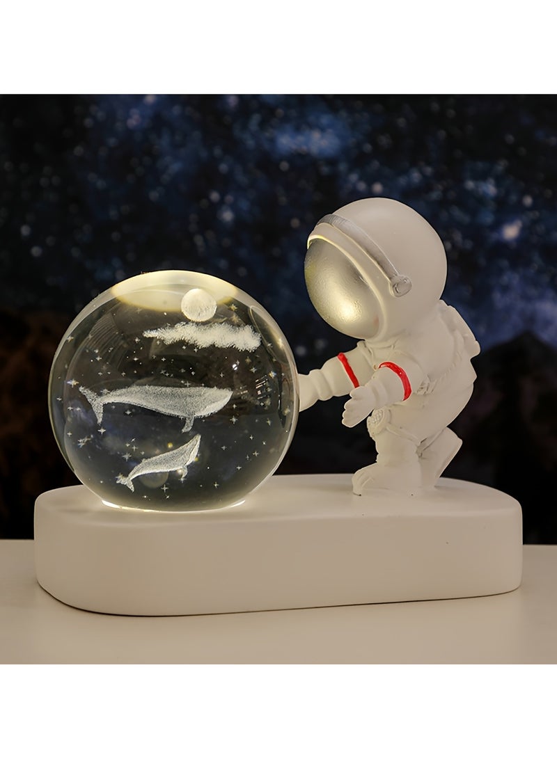 AROAQ Astronaut Desk Lamp USB Powered Modern Space Decor Night Light for Home Office or Gift