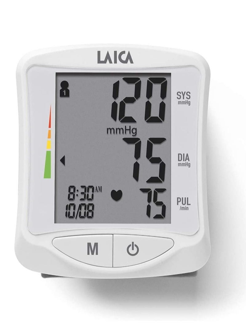 LAICA Automatic Wrist Blood Pressure Monitor with 120 Memory Records - Image 3