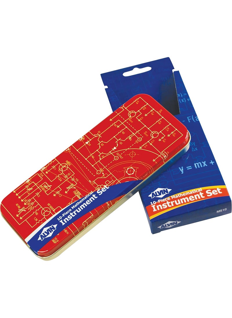 Alvin Alvin MS10 Mathematical Instrument Kit  10Piece Set  - Image 4