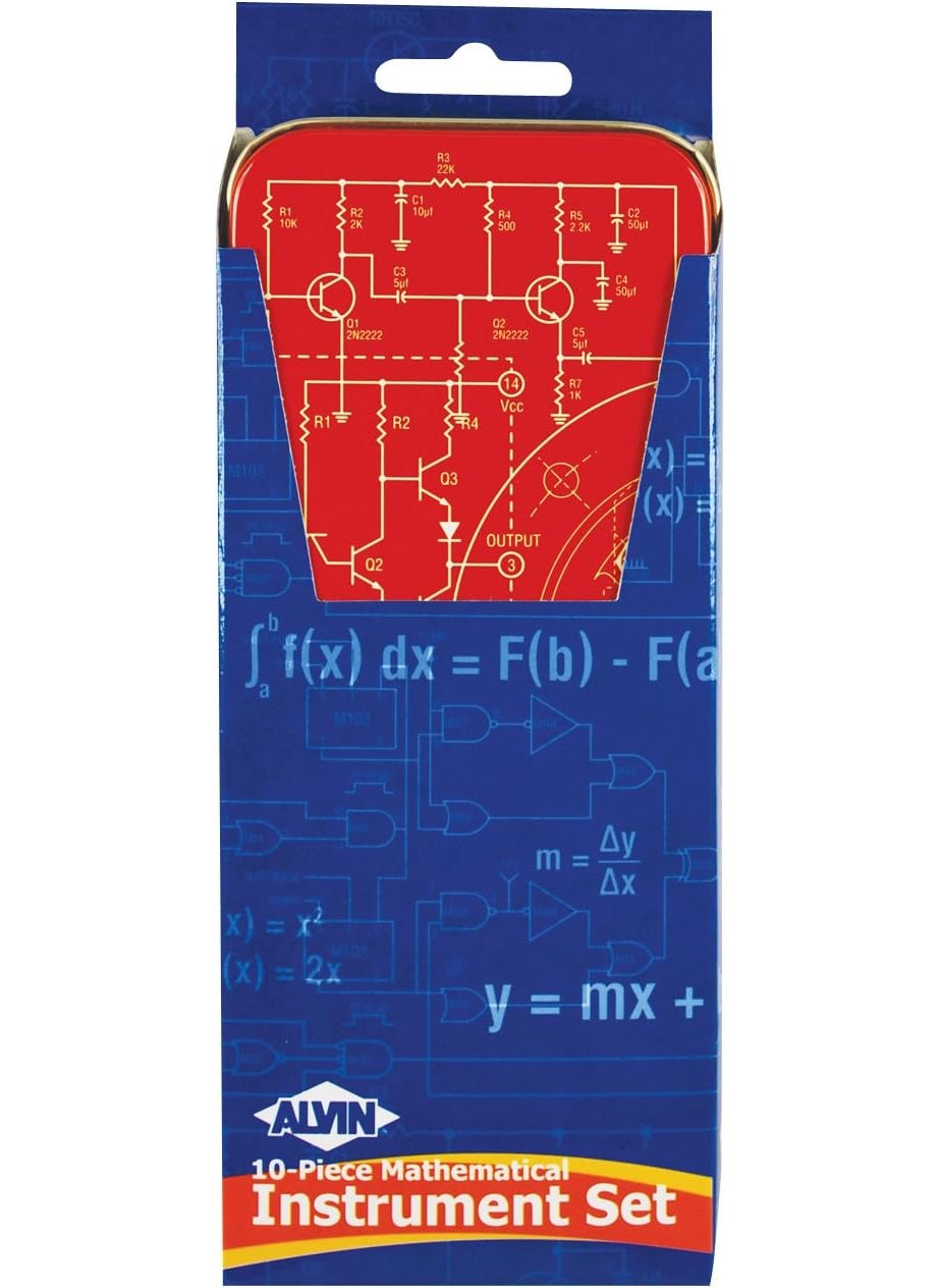 Alvin Alvin MS10 Mathematical Instrument Kit  10Piece Set  - Image 2