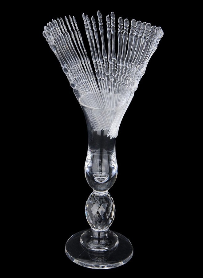 FunLavie 450PCS Clear Plastic Forks Disposable Cocktail Picks Fruit and Appetizer Picks Party Supplies- FUNLAVIE - Image 4