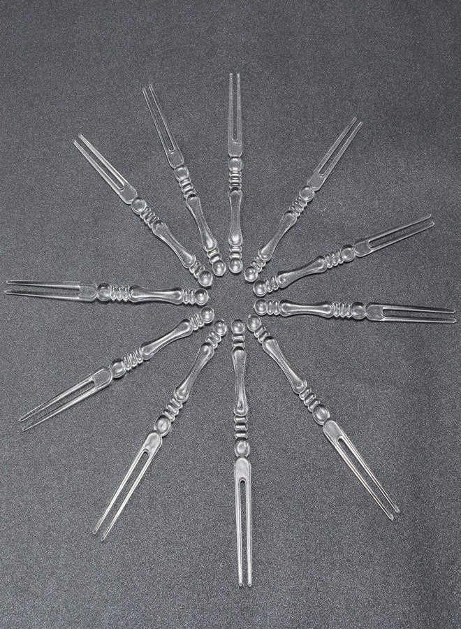 FunLavie 450PCS Clear Plastic Forks Disposable Cocktail Picks Fruit and Appetizer Picks Party Supplies- FUNLAVIE - Image 2