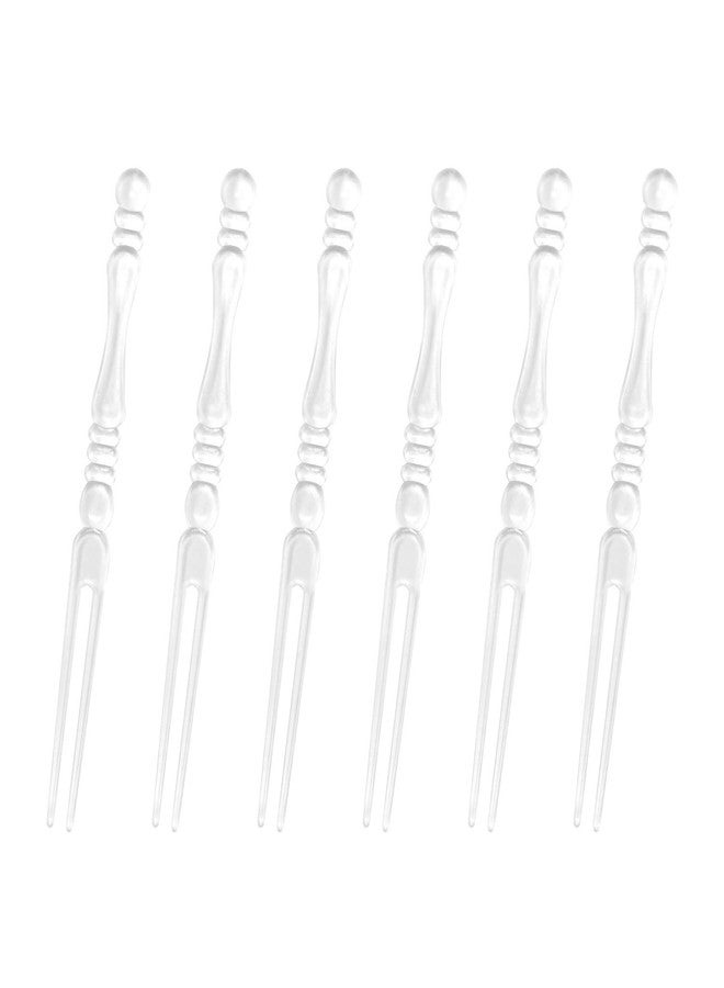FunLavie 450PCS Clear Plastic Forks Disposable Cocktail Picks Fruit and Appetizer Picks Party Supplies- FUNLAVIE - Image 1
