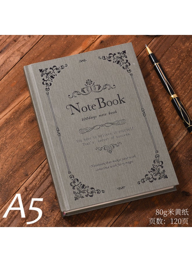 Shen Shi دفتر ملاحظات على الطراز الأوروبي - فن دفاتر الملاحظات، أنيق وبسيط، كلاسيكي، A5، إبداعي، دفتر مشهور على الإنترنت، مثالي لطلاب الجامعات في الفصل الدراسي والقراءة - Image 1