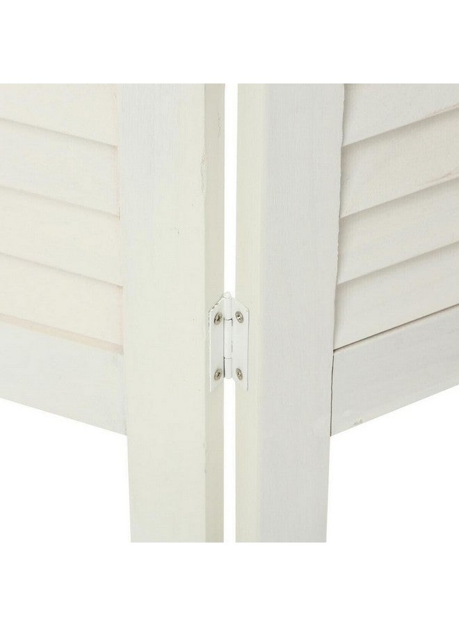 atmosphera Camila 3-Panel Wooden Exotic Screen Divider White 170 x 40 x 6 cm 109624A - Image 3