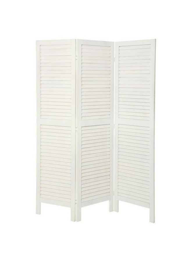 atmosphera Camila 3-Panel Wooden Exotic Screen Divider White 170 x 40 x 6 cm 109624A - Image 1