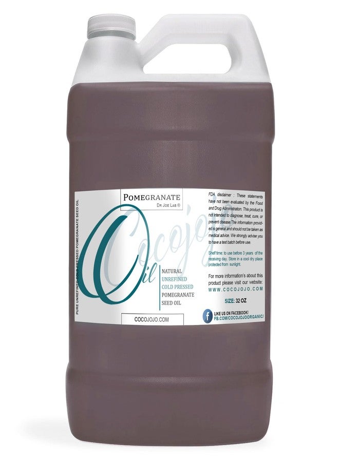 cocojojo Pomegranate Oil 100% Pure Seed Oil Cold Pressed 32 oz Unrefined Skin Hair Nails Cuticles Premium Grade - Image 1