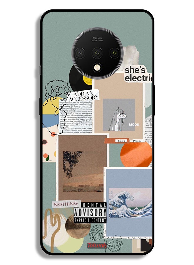 Tolwak OnePlus 7T Protective Case Cover She Is Electric - Image 2