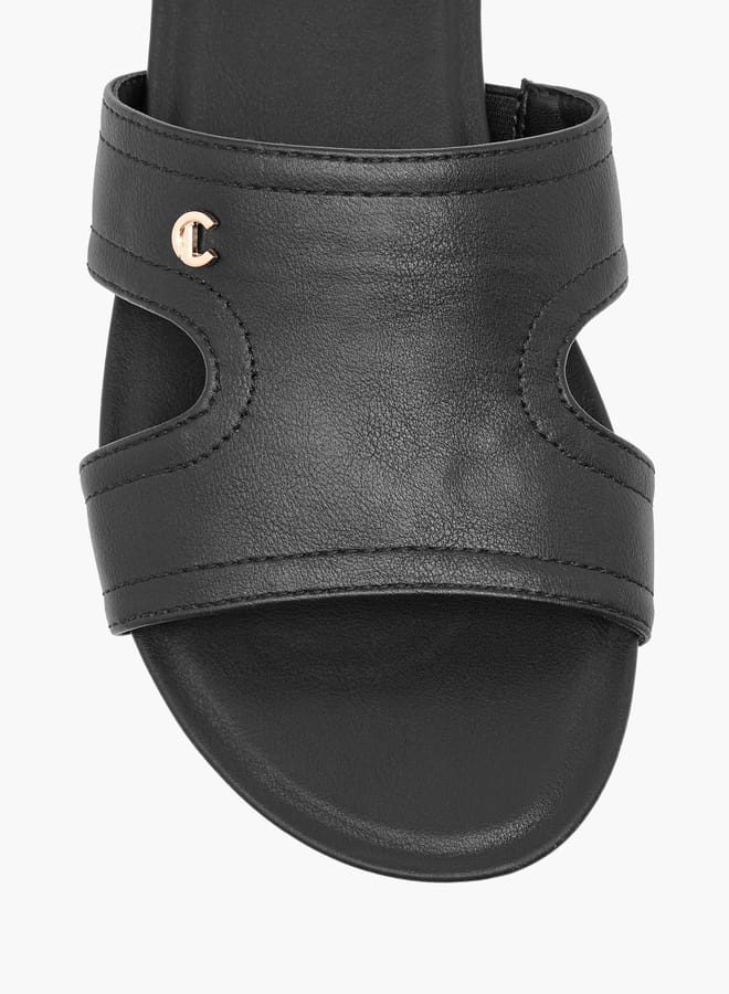 Le Confort Women Solid Slip-On Comfort Sandals  - Image 3