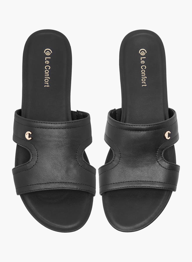 Le Confort Women Solid Slip-On Comfort Sandals  - Image 1