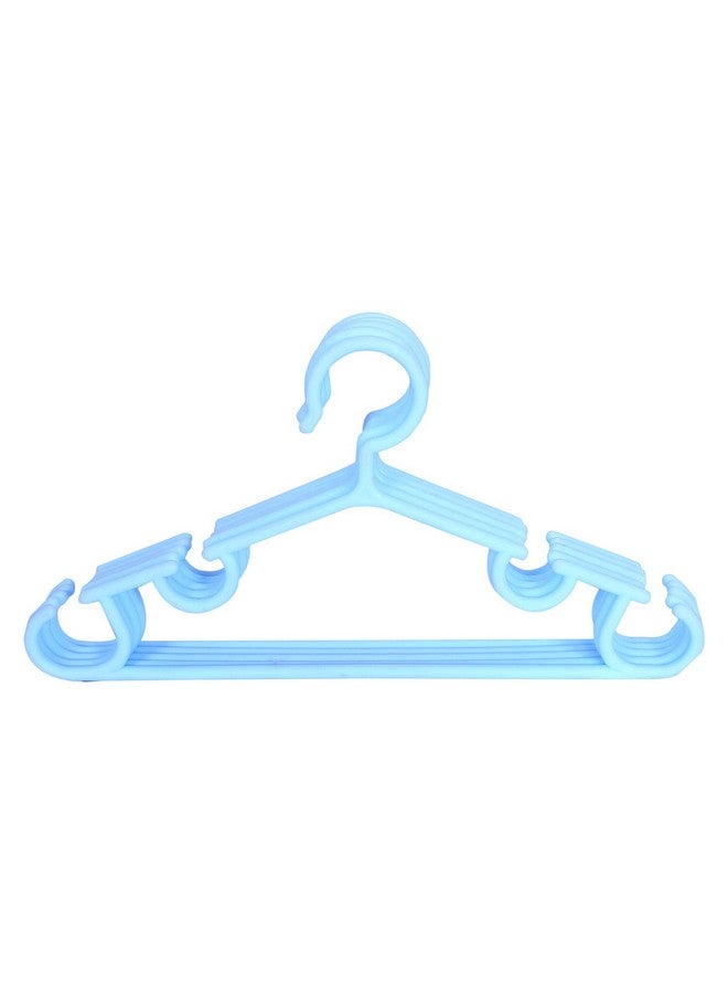 Kuber Industries Kids Hanger | Plastic Baby Clothes Hanger | Hanger for Wardrobe | Kids Hangers for Clothes | Hanger for clothes | Mizano Kids Hangers | 10 Piece | Sky Blue - Image 2