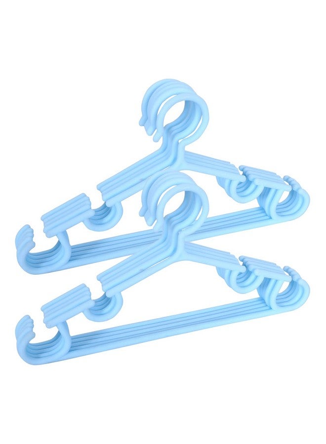 Kuber Industries Kids Hanger | Plastic Baby Clothes Hanger | Hanger for Wardrobe | Kids Hangers for Clothes | Hanger for clothes | Mizano Kids Hangers | 10 Piece | Sky Blue - Image 1