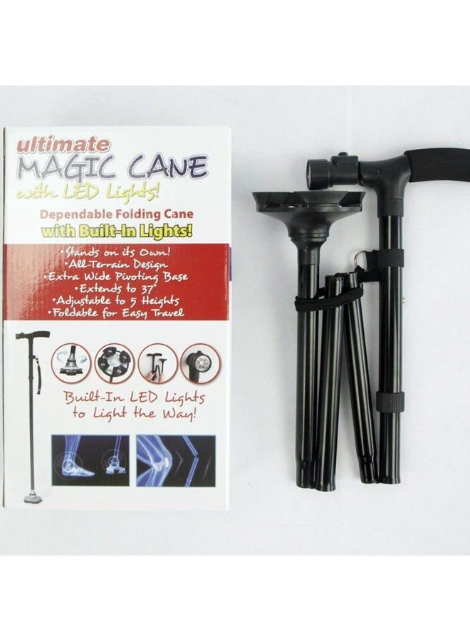 Ultimate Magic Cane – Foldable Walking Stick for Seniors with LED Light & All-Terrain Pivoting Base - Image 5