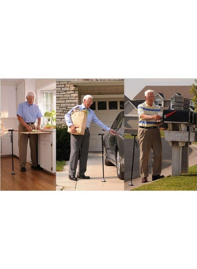 Ultimate Magic Cane – Foldable Walking Stick for Seniors with LED Light & All-Terrain Pivoting Base - Image 3