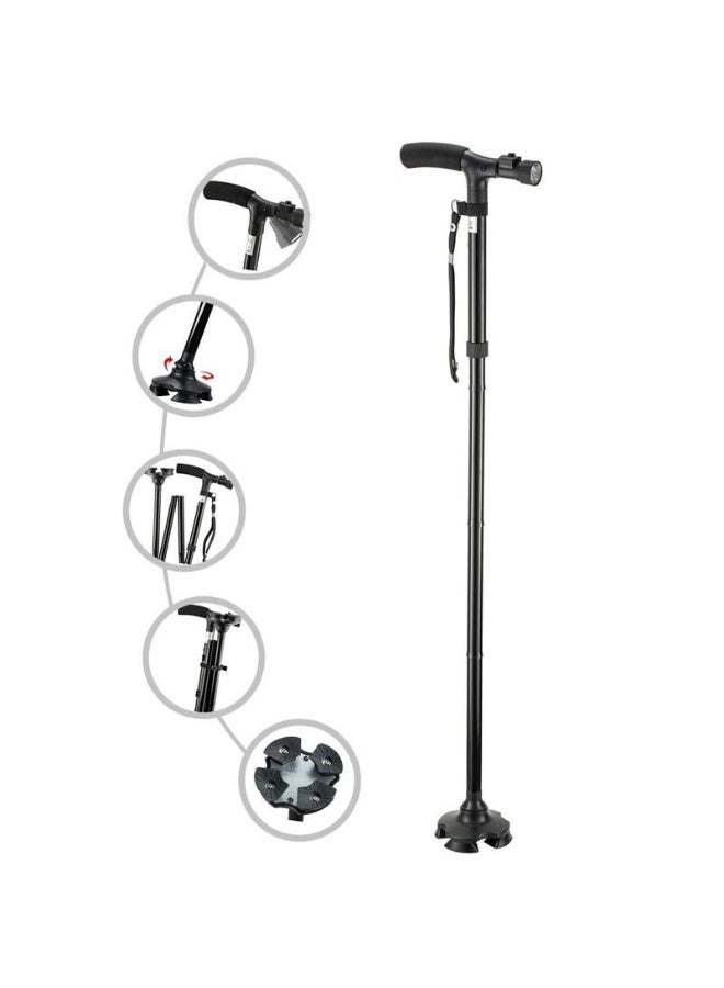 Ultimate Magic Cane – Foldable Walking Stick for Seniors with LED Light & All-Terrain Pivoting Base - Image 2